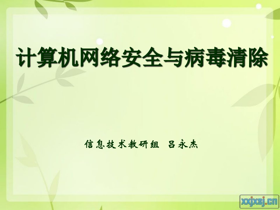 计算机网络安全与病毒清除课件