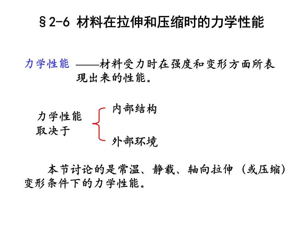 材料的拉压力学性能