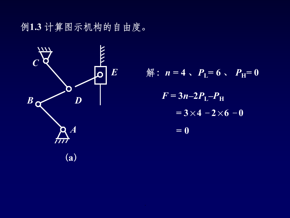 自由度计算例题最新版本ppt课件