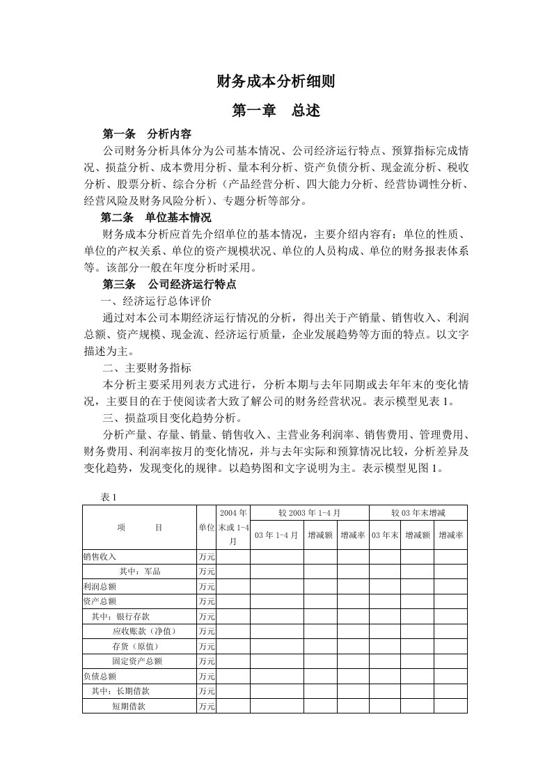 财务会计与成本管理知识分析细则