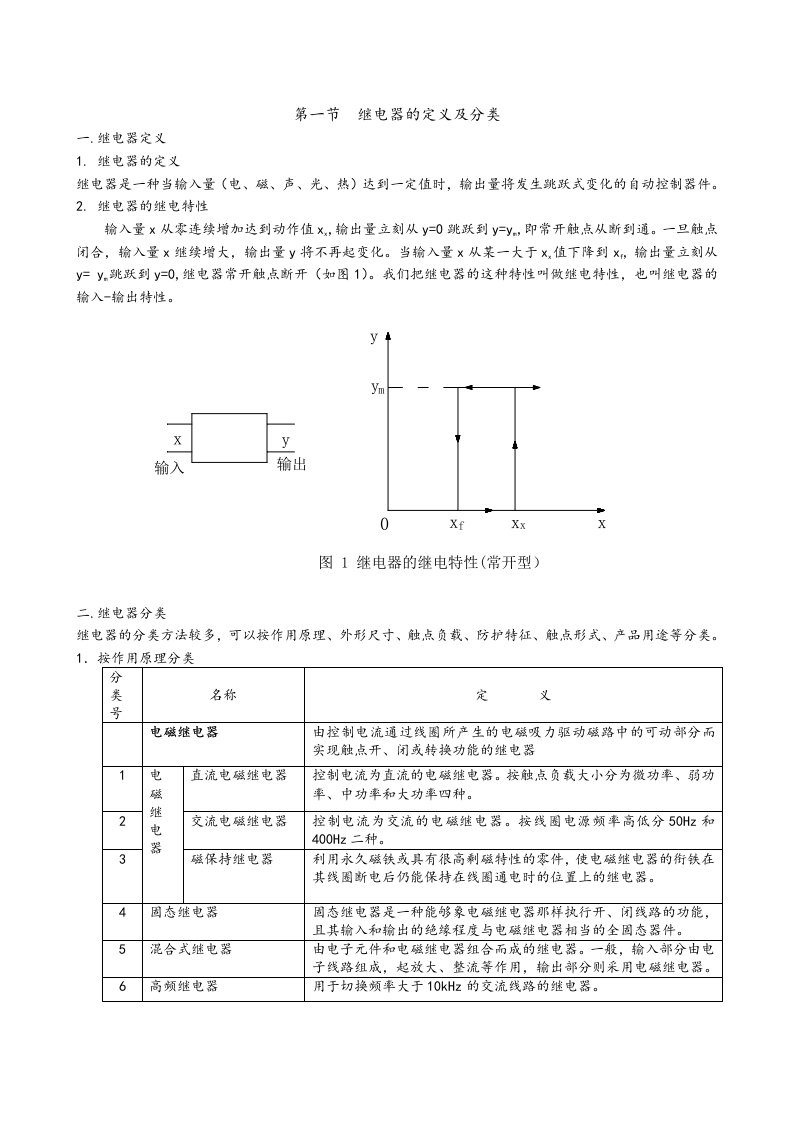 继电器基本原理