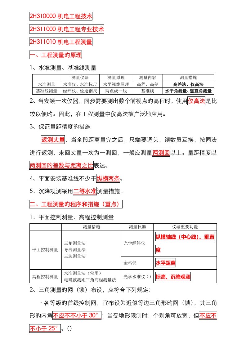 2023年二级建造师机电实务