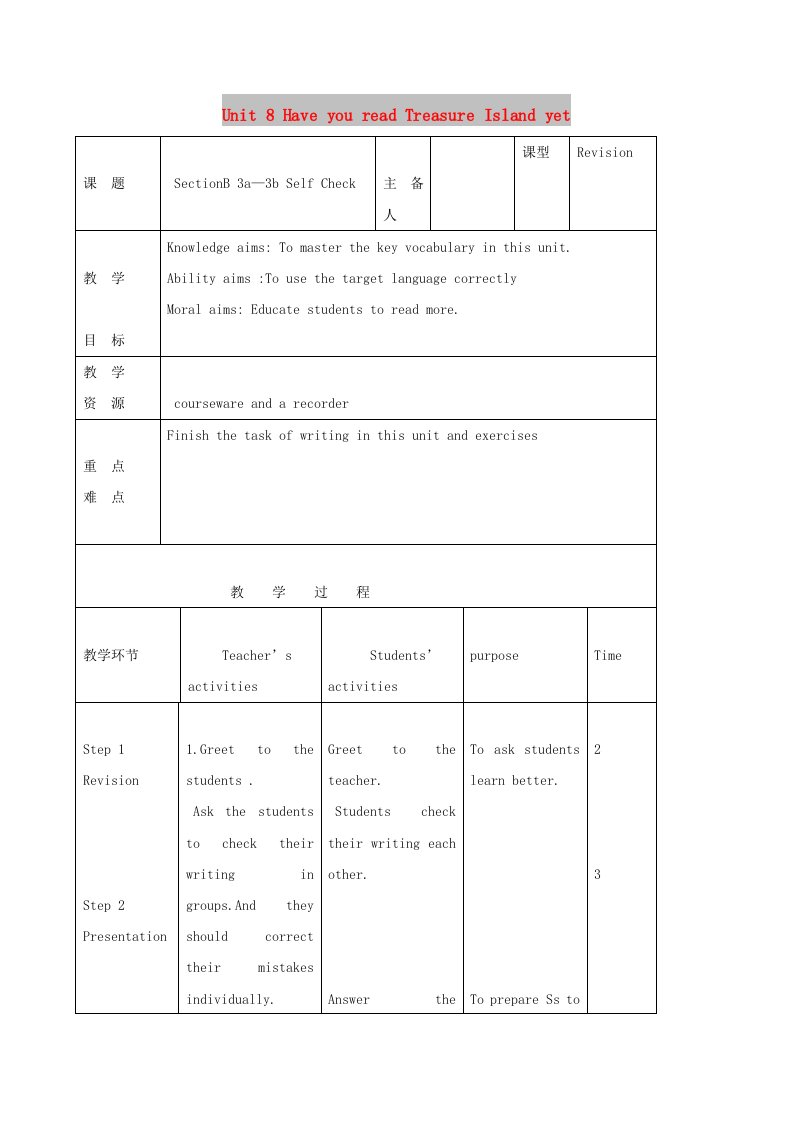 八年级英语下册