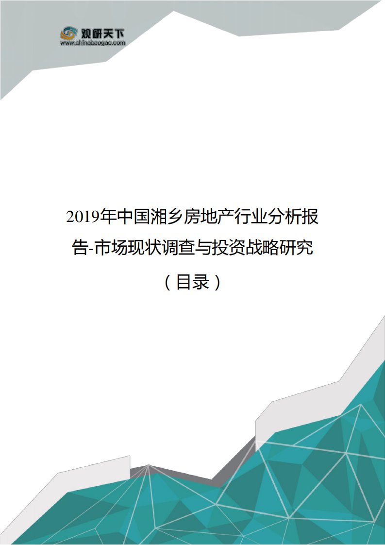 行业分析报告-市场现状调查与投资战略研究(目录)