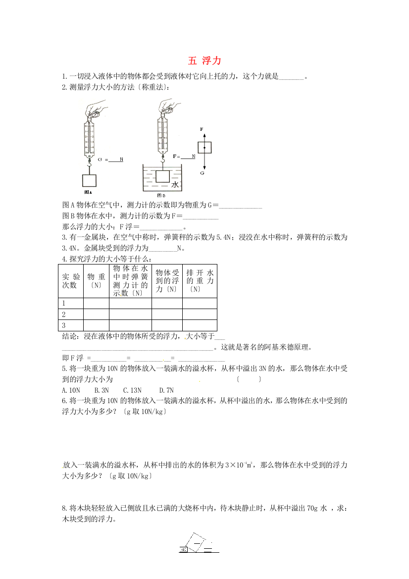 （整理版）五浮力