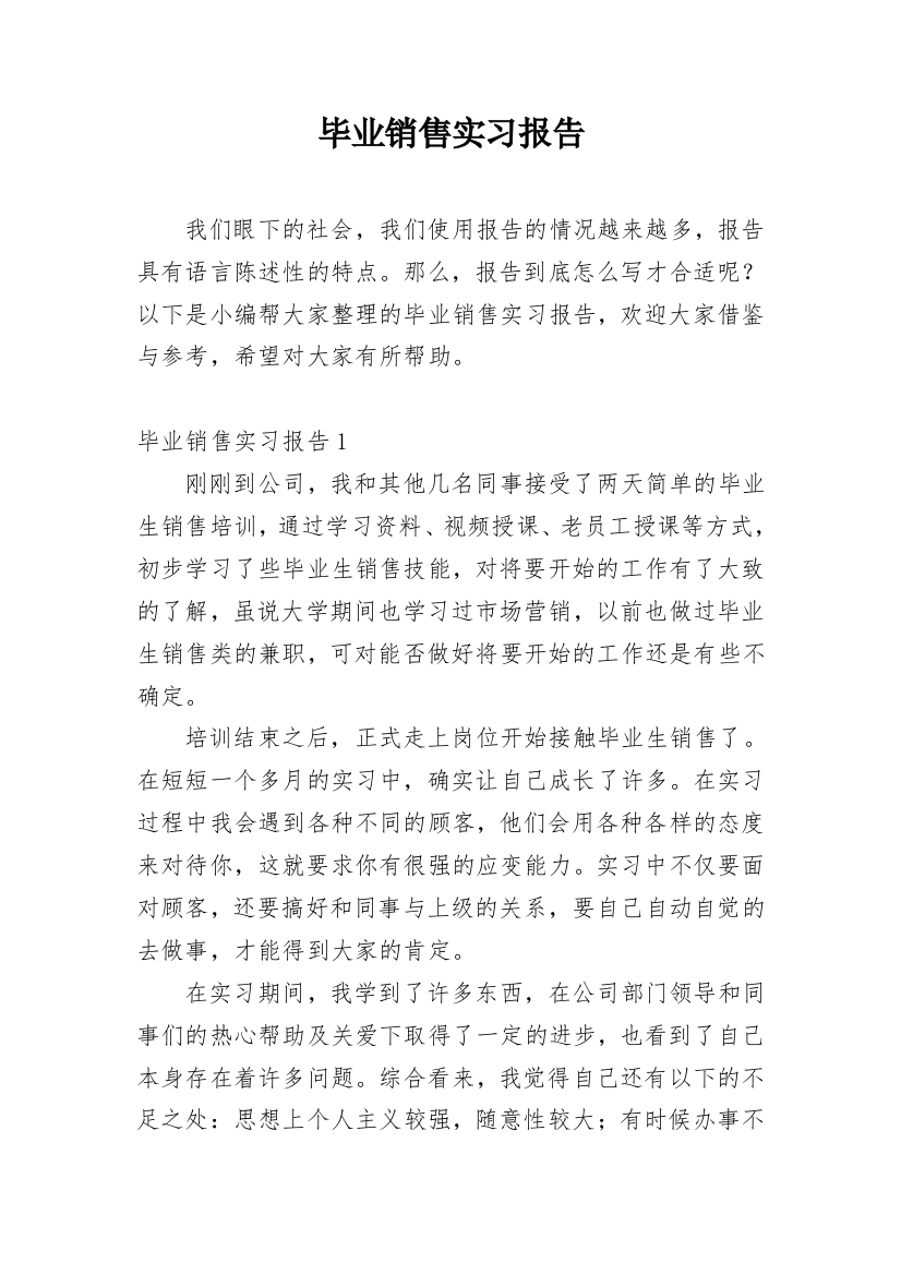 毕业销售实习报告_18