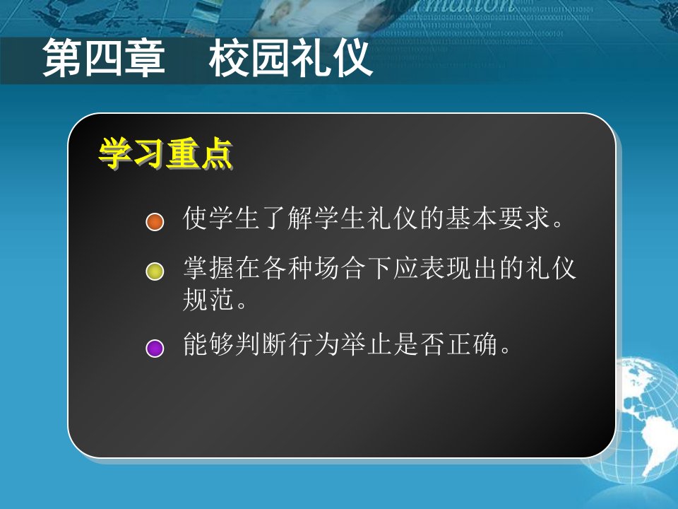 中职生礼仪规范教程第四章