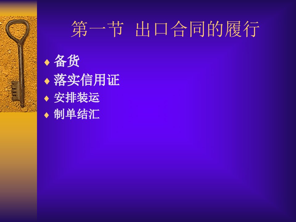 第10章出口合同的履行