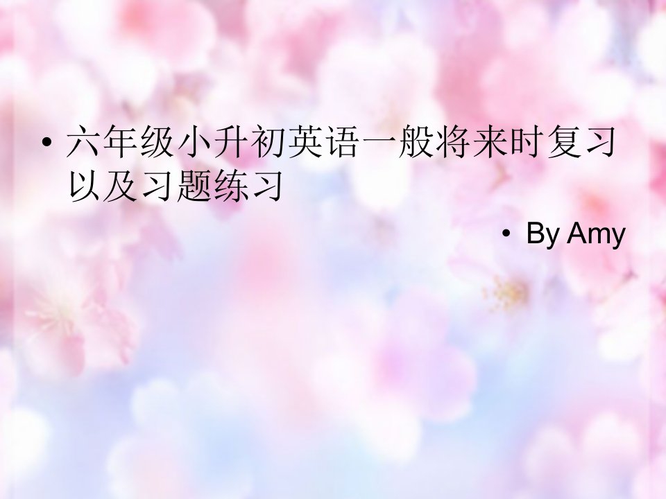 小升初英语一般将来时复习及习题练习答案与解析