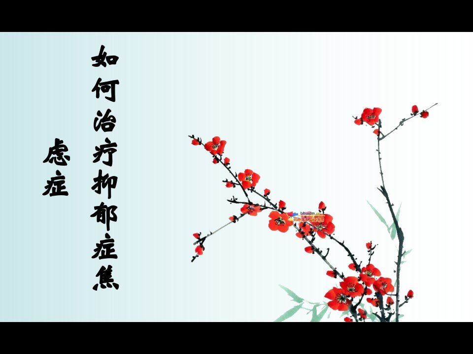 如何治疗抑郁症焦虑症-课件（PPT·精·选）