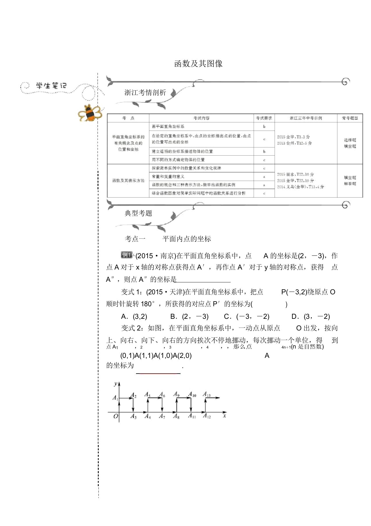 中考数学第一轮总复习讲义函数其图像