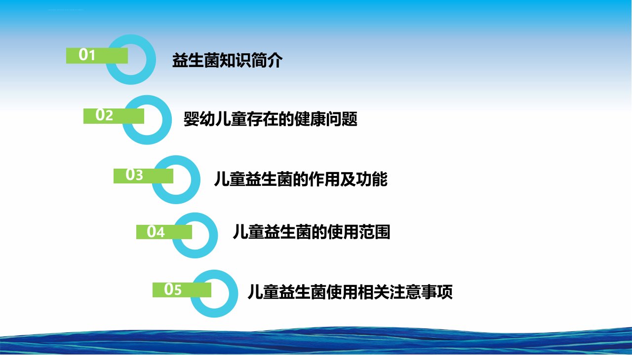 儿童益生菌作用功效及使用指南ppt课件