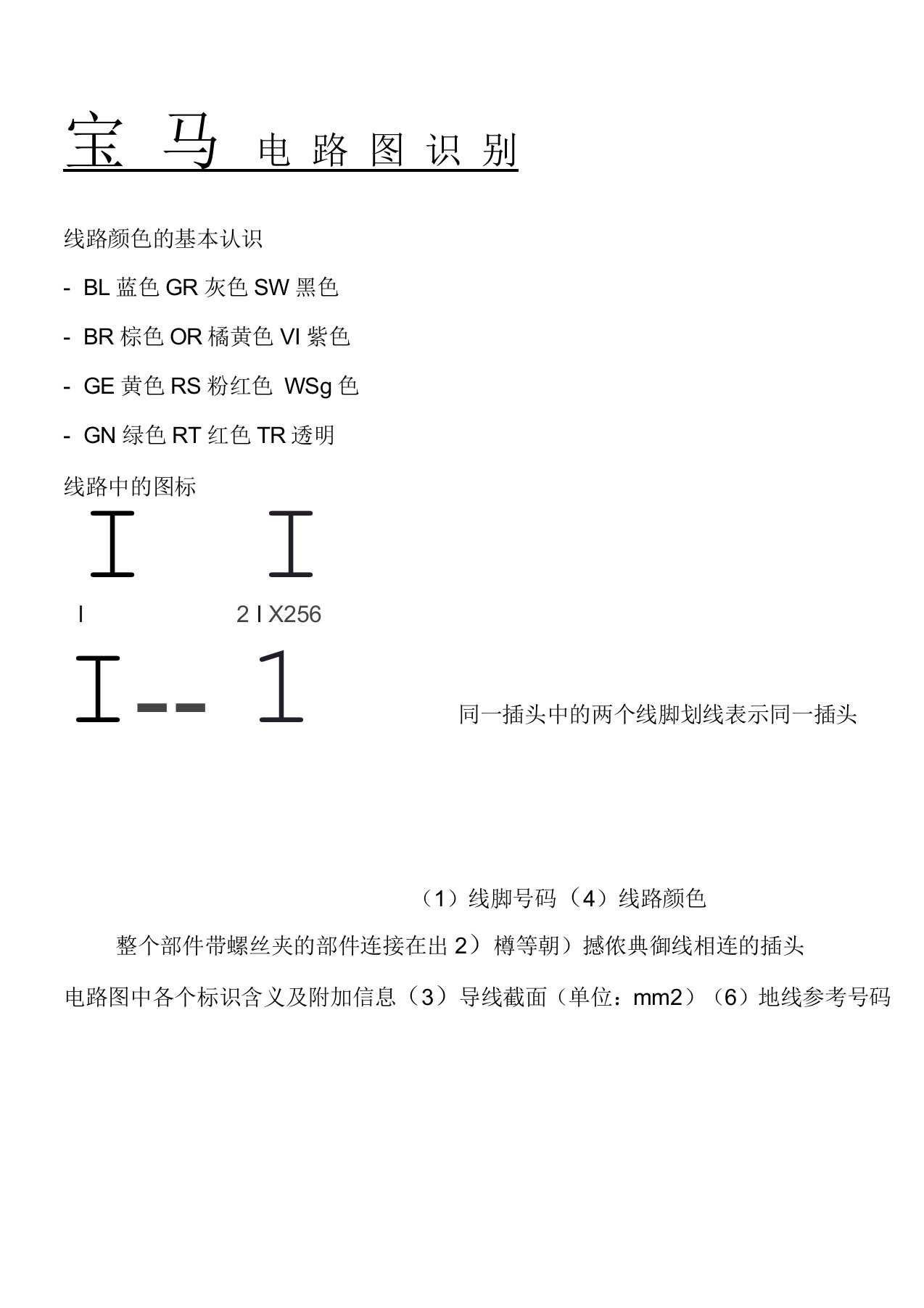 宝马电路图识图