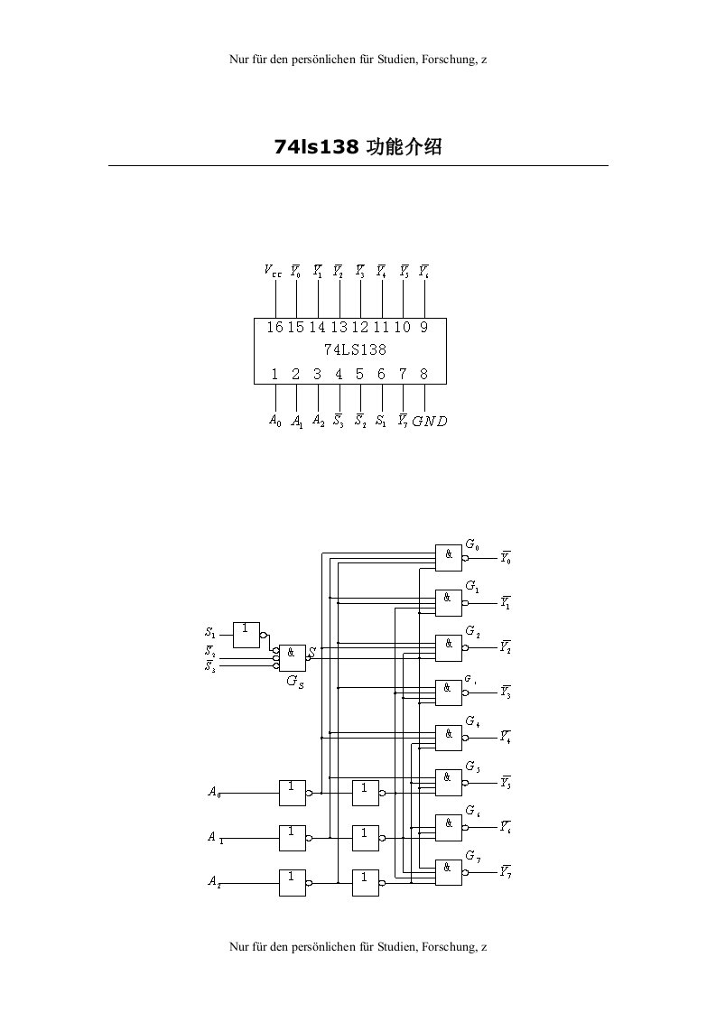 74ls138功能介绍