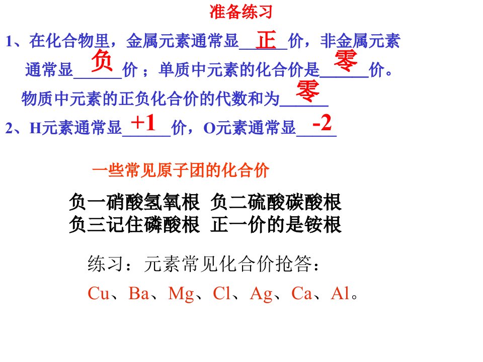 化合价复习