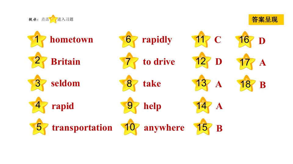 冀教版八年级上册英语习题课件Unit6Lesson31HowDoYouTravel