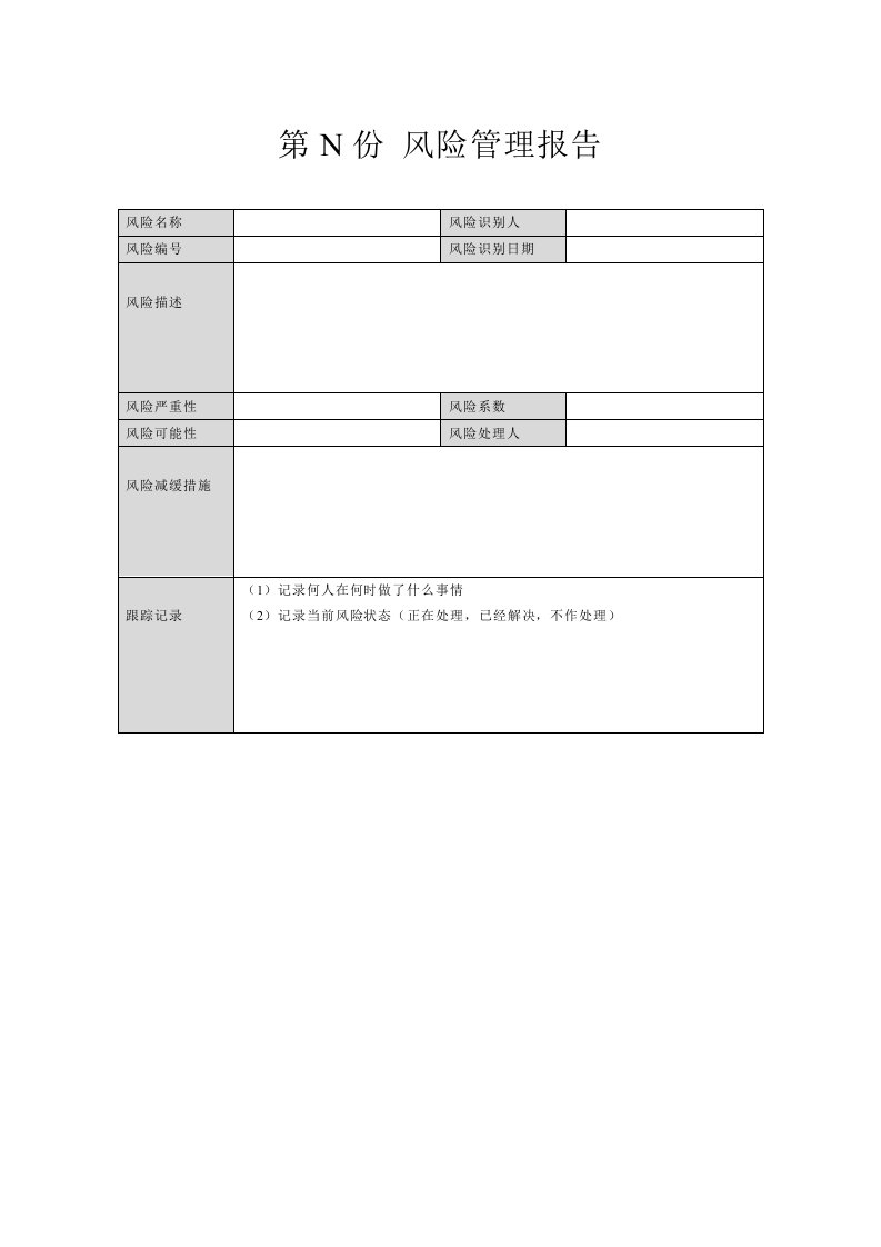 风险管理-附录E2风险管理报告1