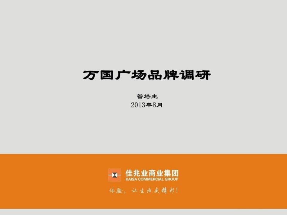 2013年广州万国广场品牌调研报告.ppt