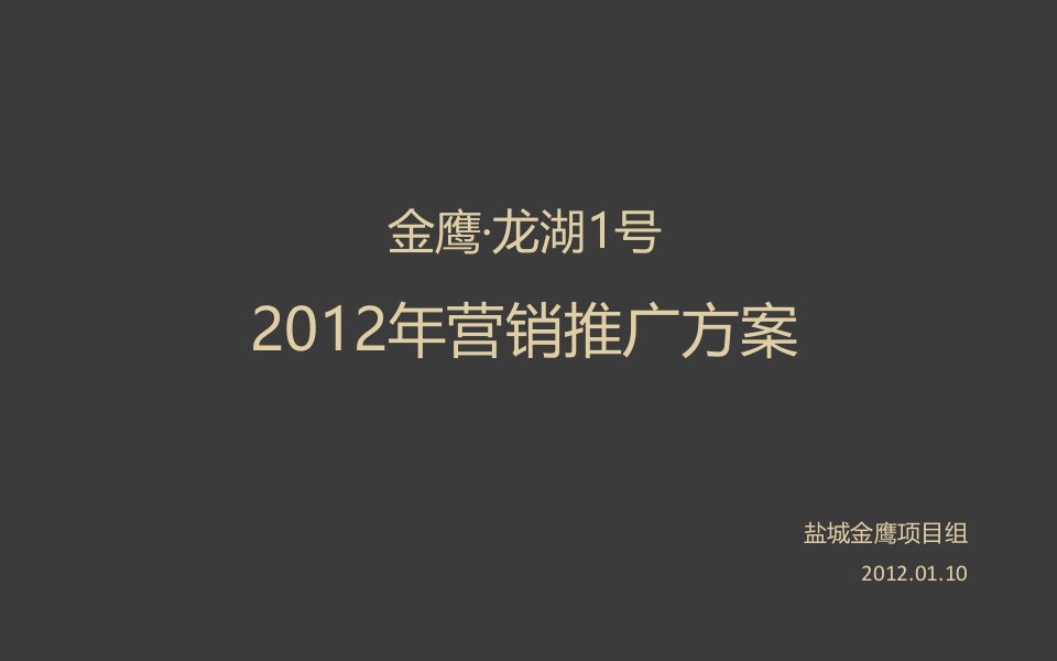 金鹰·龙湖1号2024年营销推广计划