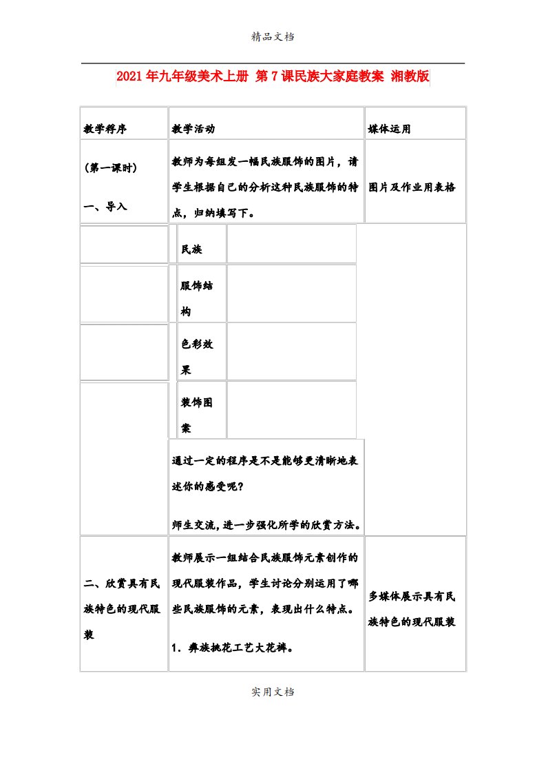 2021年九年级美术上册