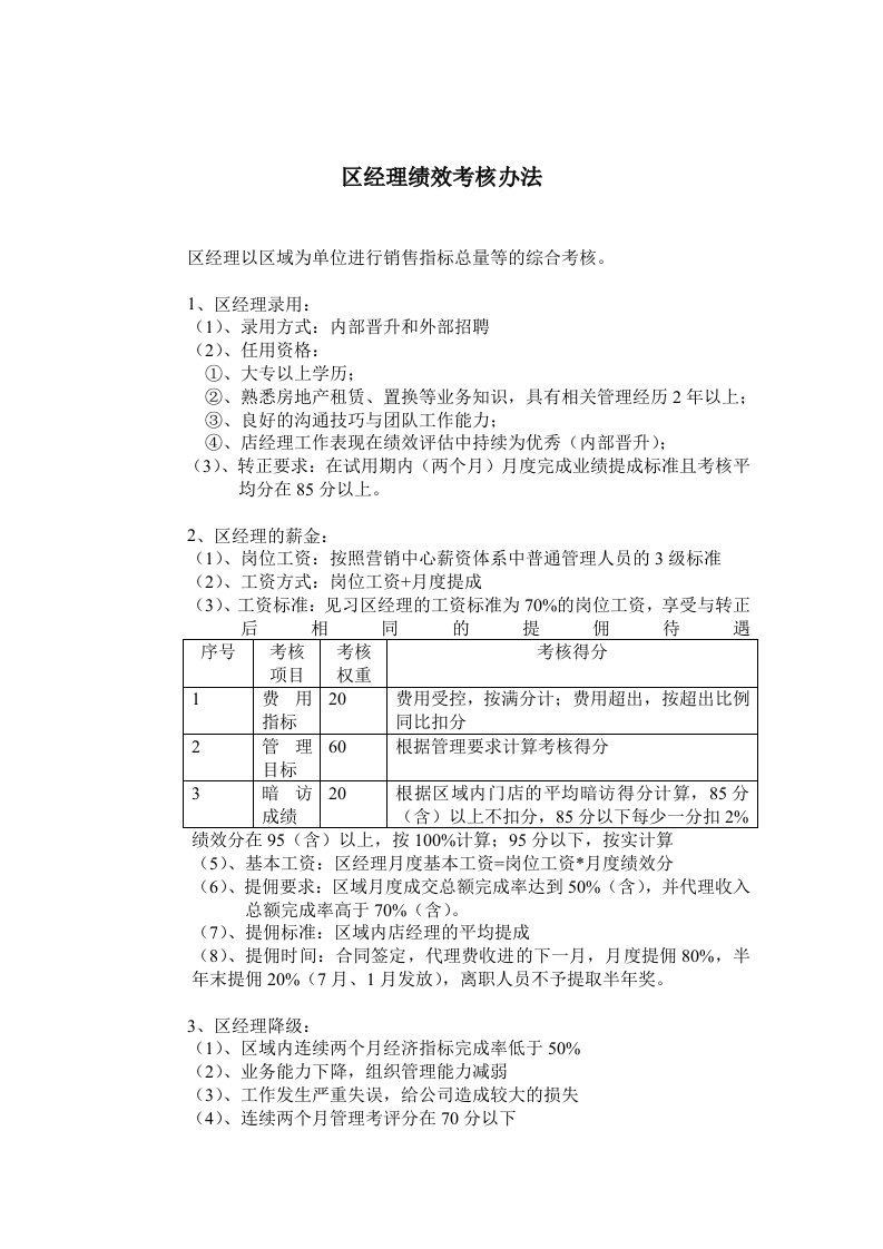 业务部考核管理办法