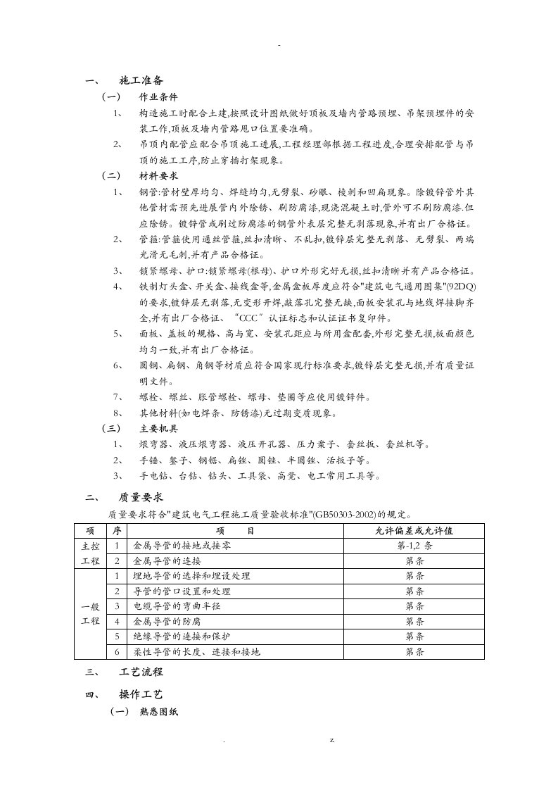 吊顶内电气管铺设