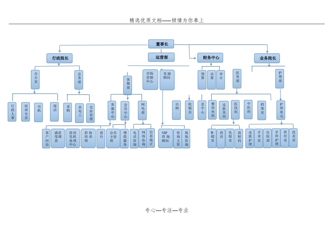 民营医院组织架构图示(共1页)