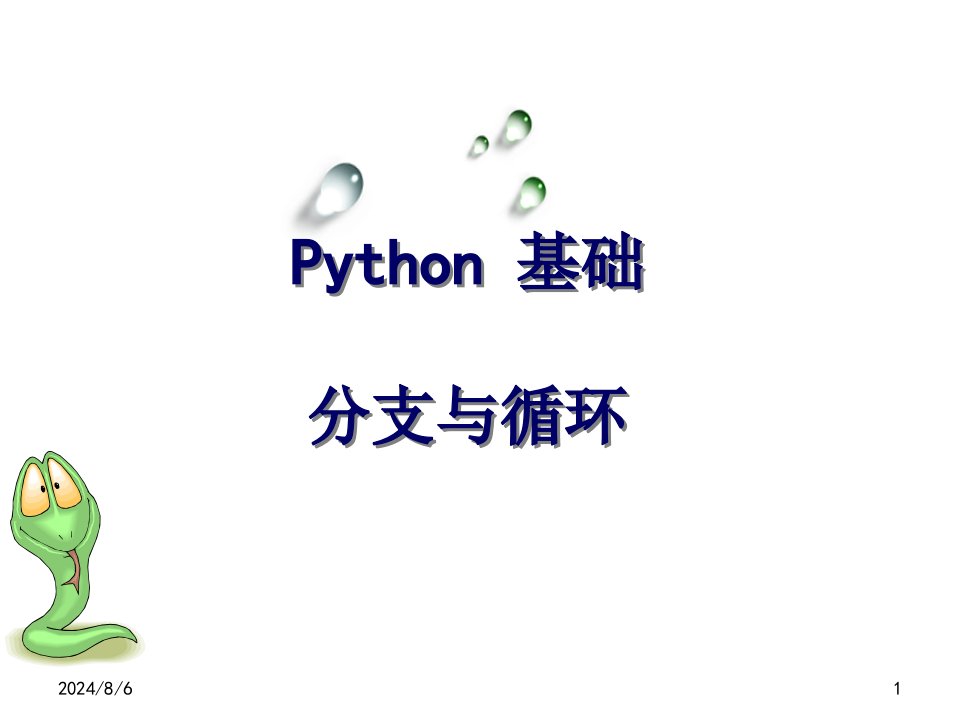 Python语言基础分支语句、循环语句ppt课件