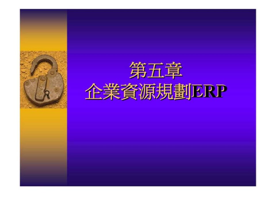 企业资源规划ERP(1)