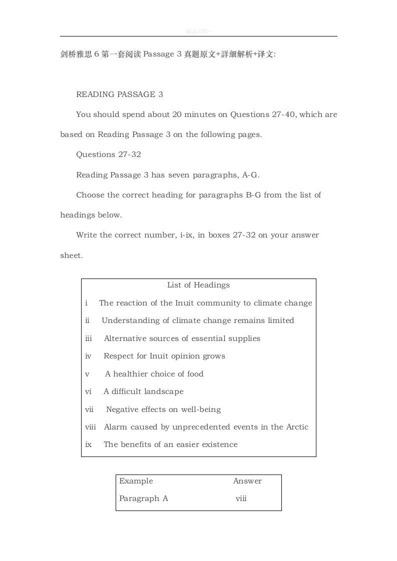 剑桥雅思6第一套阅读passage