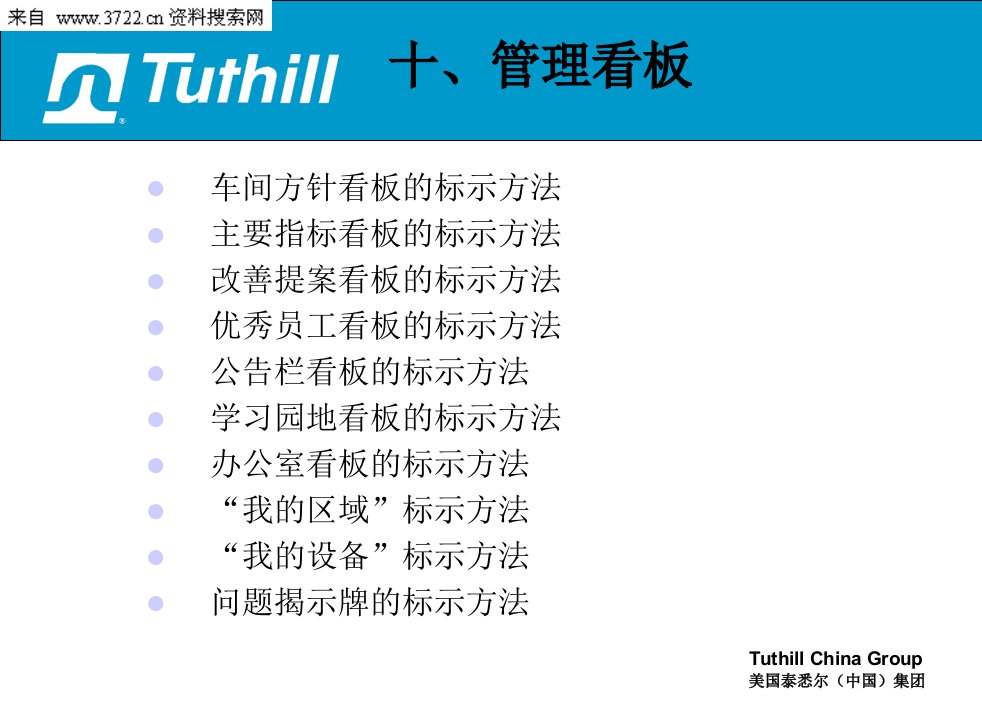 精选某集团看板可视化管理方案培训课件