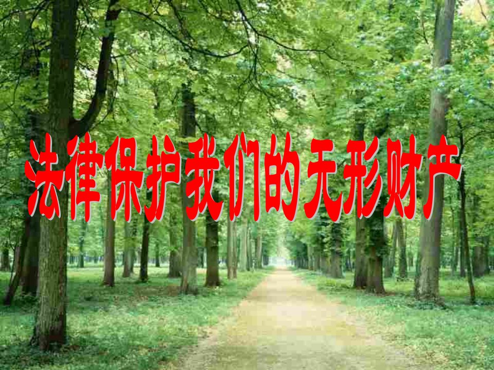 初二政治下学期无形的财产