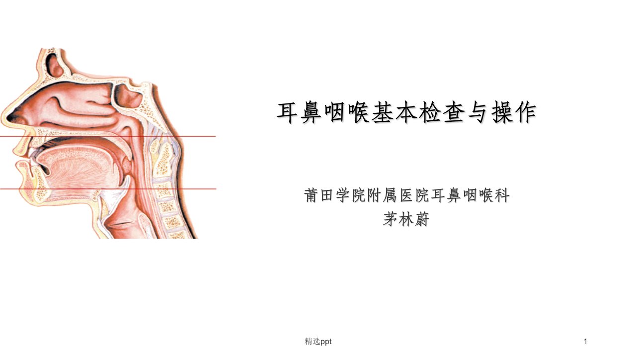 耳鼻咽喉基本检查与操作ppt课件