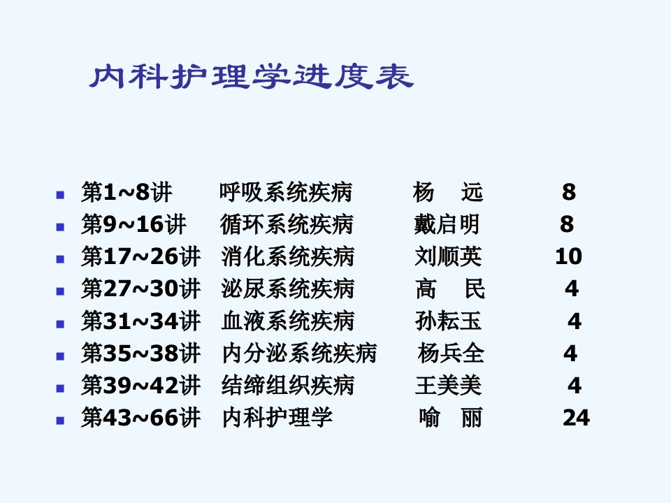 内科护理学--呼吸系统疾病