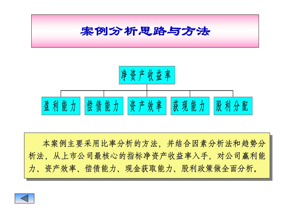 财务报表分析课堂案例分析之一