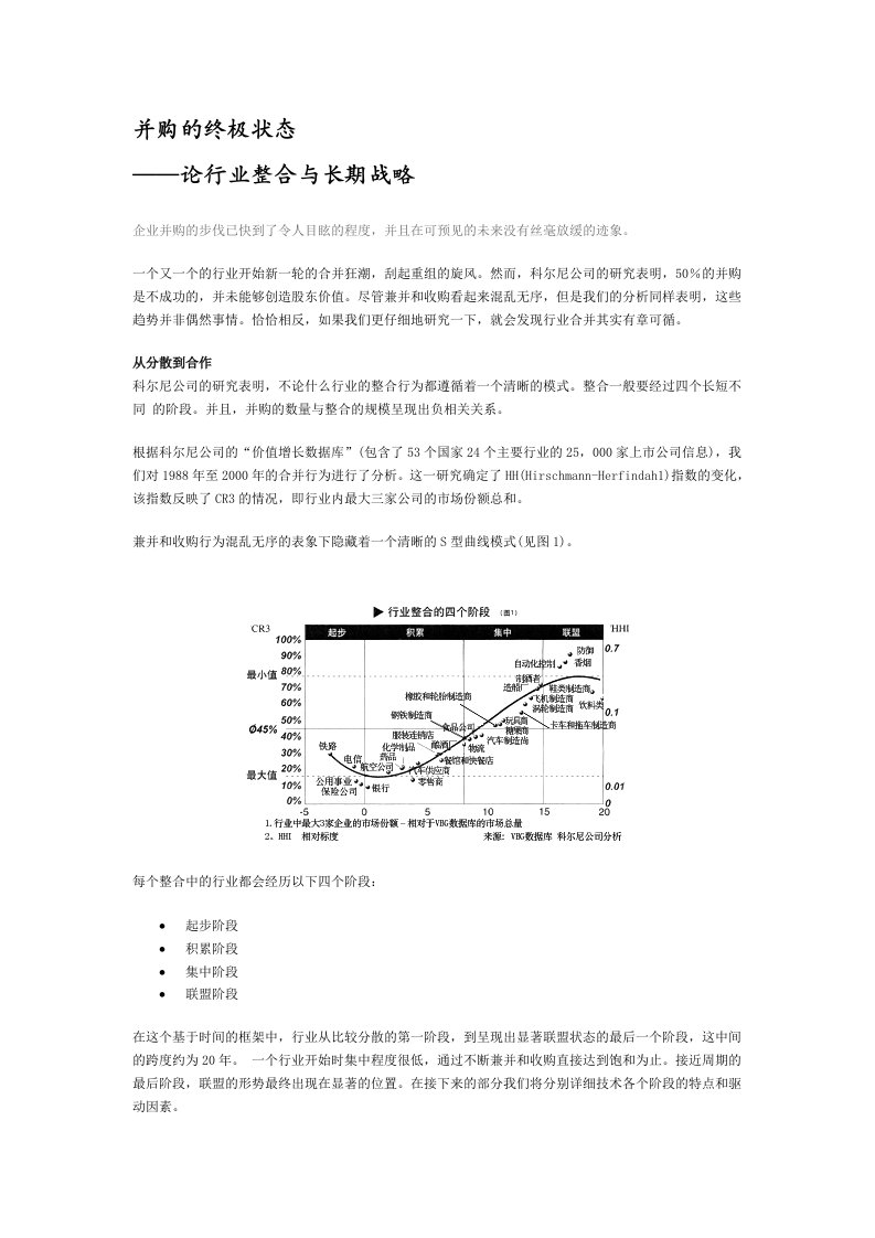 并购的终极状态