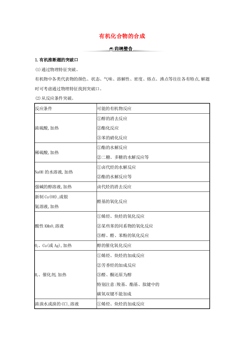 2020-2021学年新教材高中化学