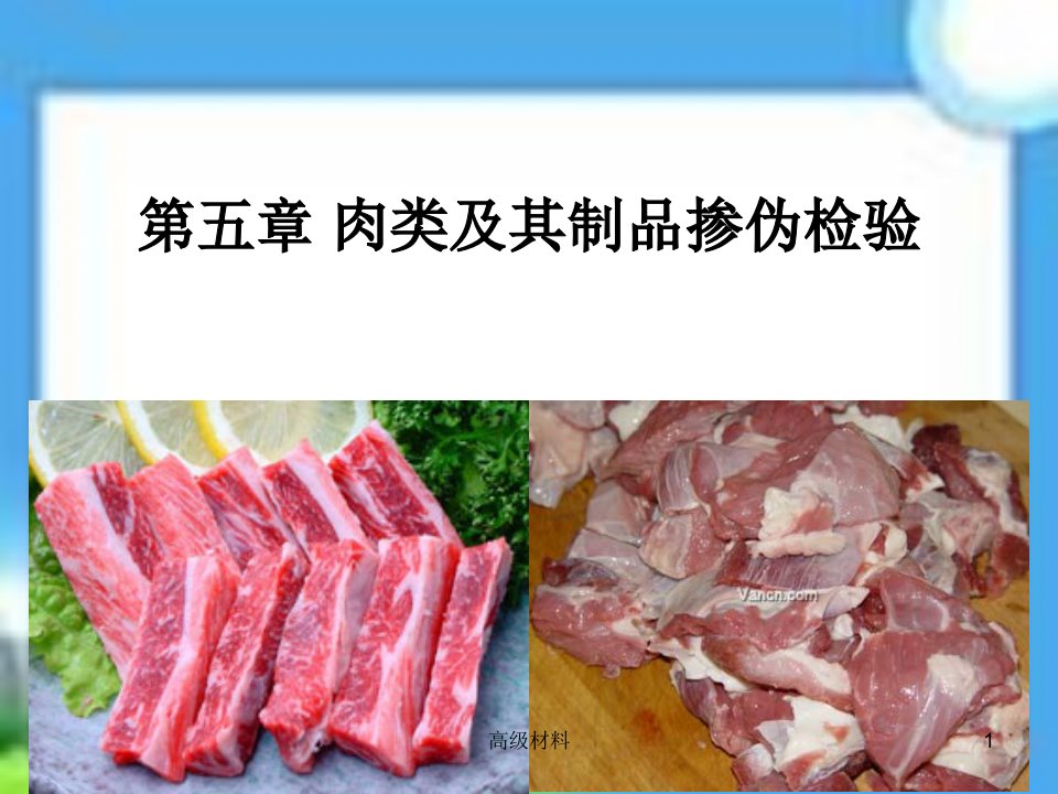 第五章肉制品的掺伪检验专业教育