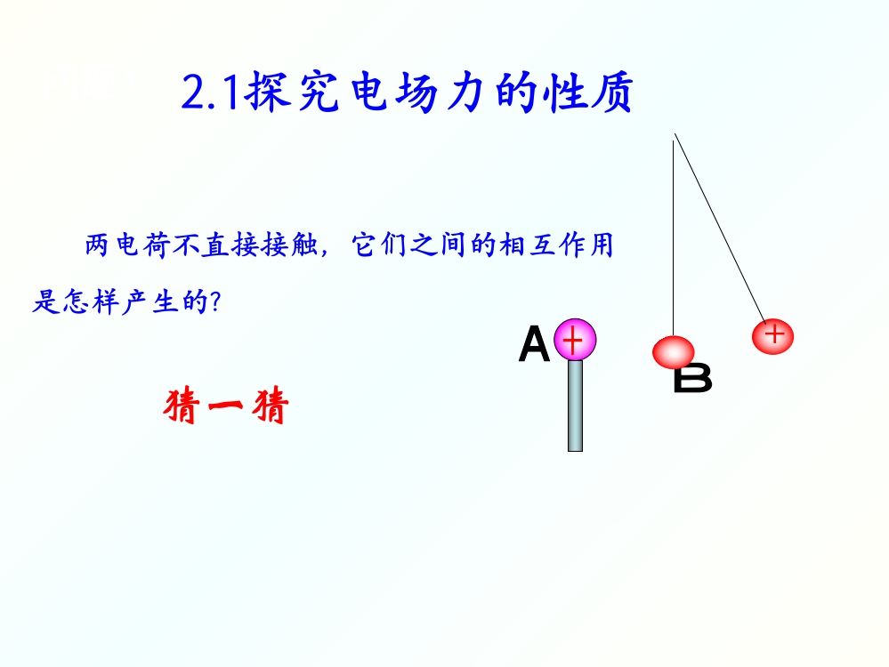 探究电场力的性质