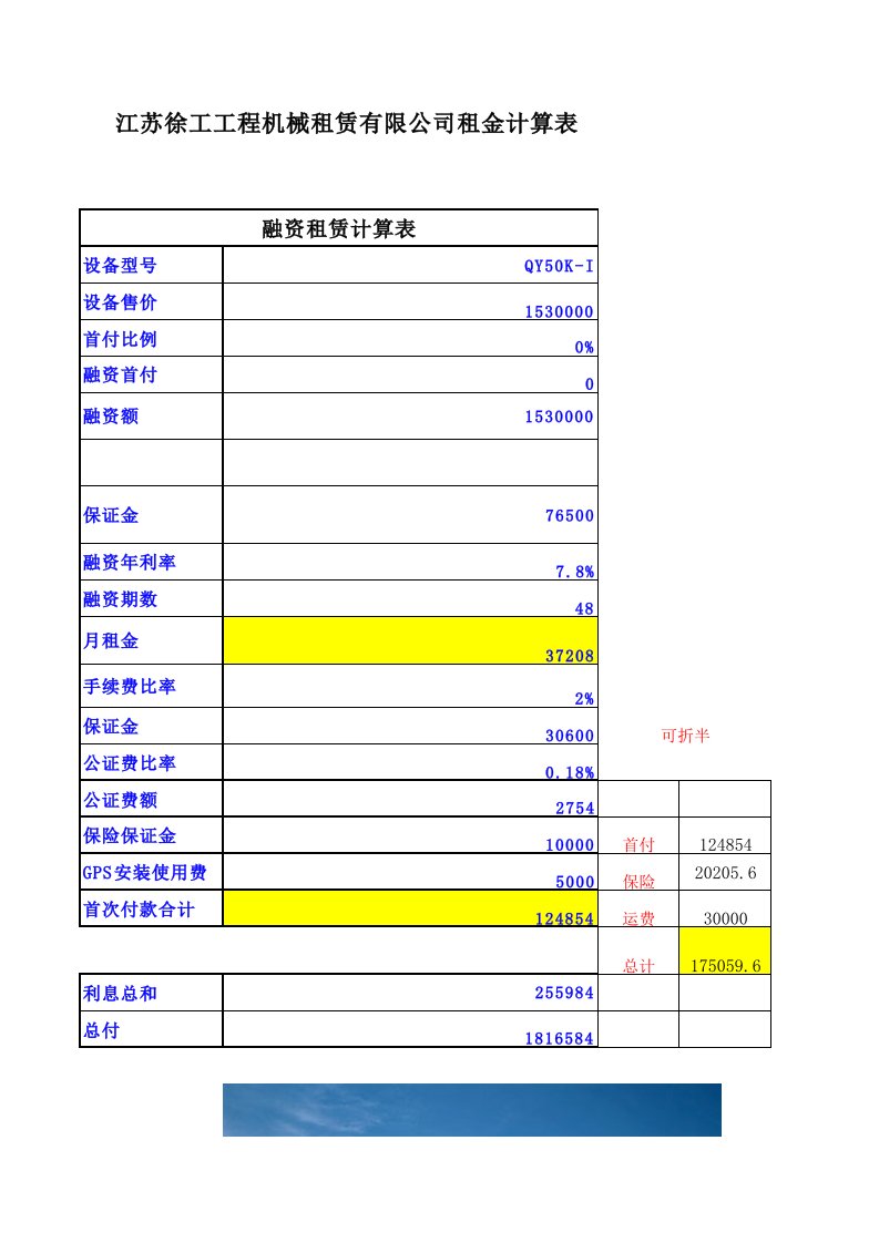 徐工50K1吊车具体方案