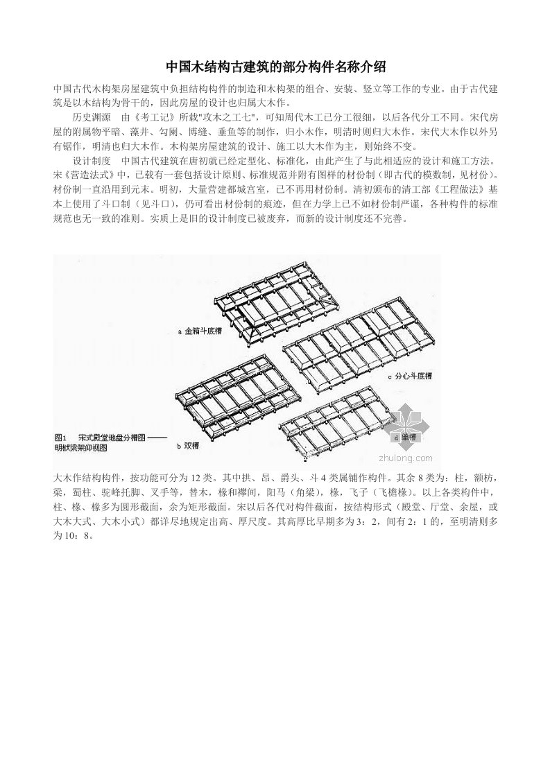 建筑工程管理-中国木结构古建筑的部分构件名称介绍