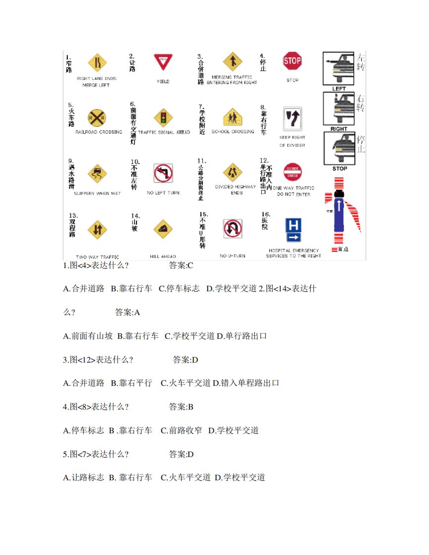 2023年纽约交通局中文笔试试题