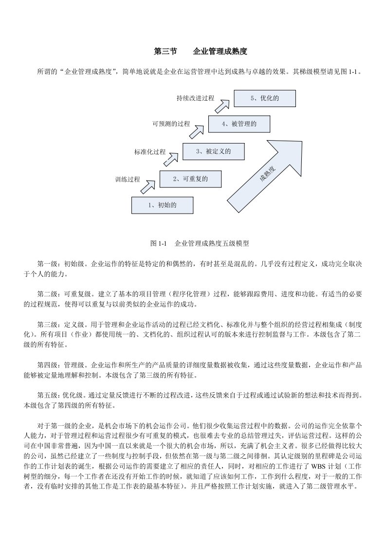 企业管理成熟度