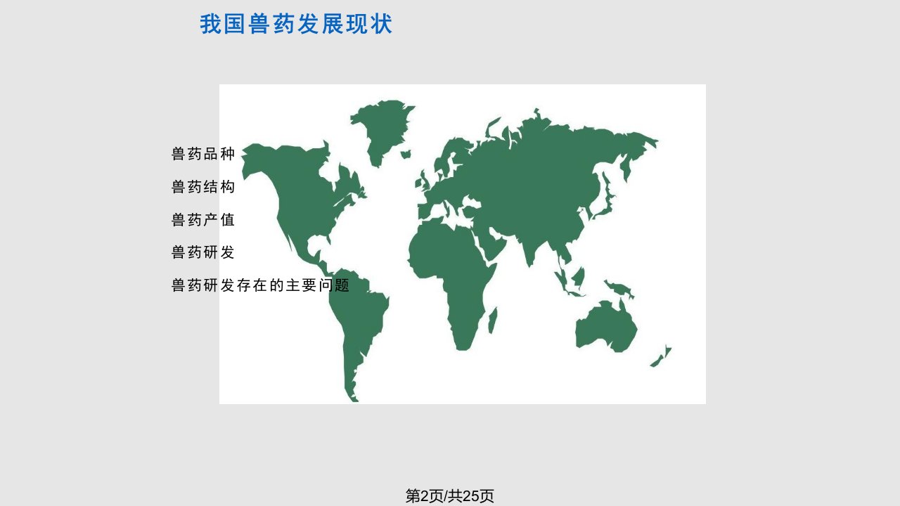 我国兽药发展与宠物药