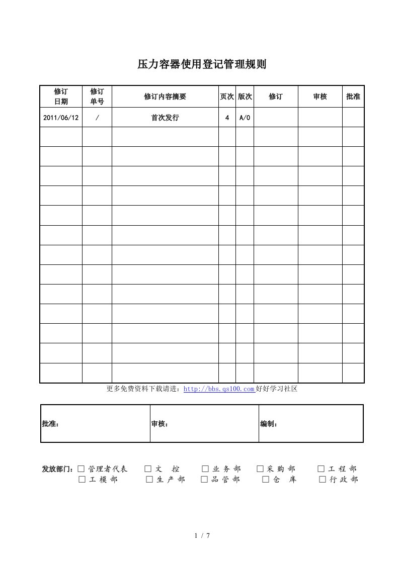 压力容器使用登记管理规则