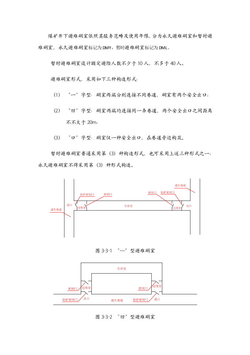 煤矿井下临时避难硐室建设标准样本