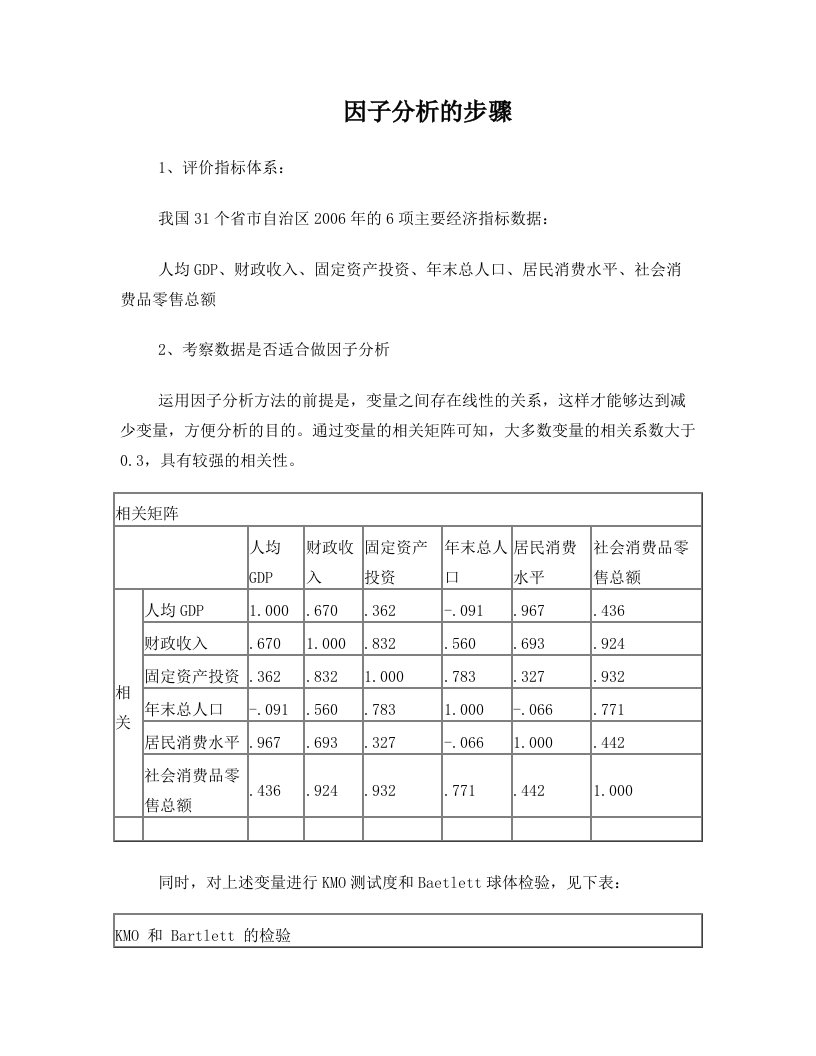 因子分析的步骤