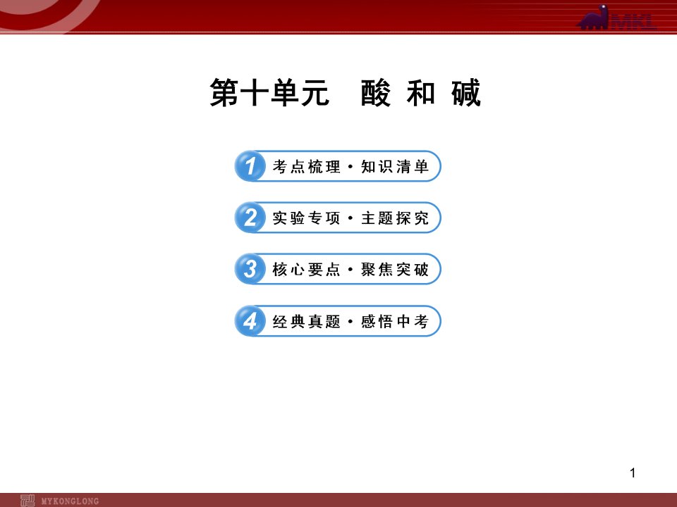 新人教版中考化学专题复习ppt课件：第10单元-酸和碱