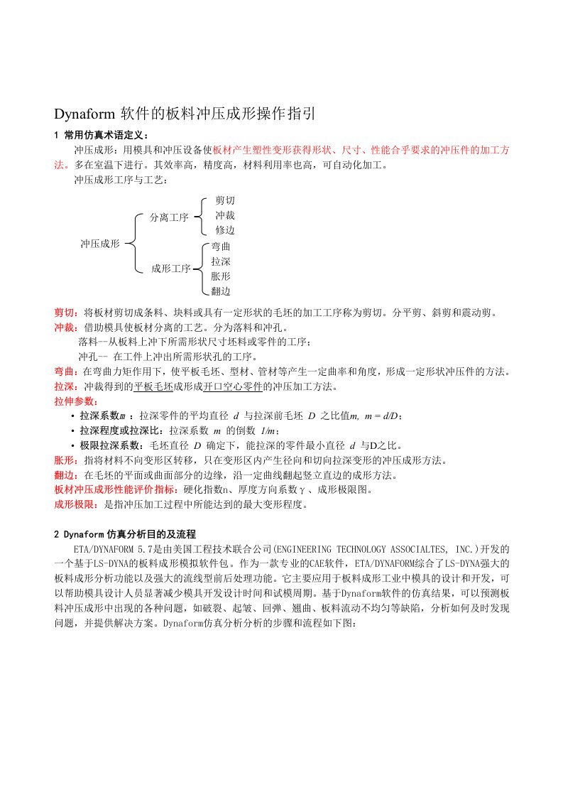 Dynaform软件的板料冲压成形操作指引