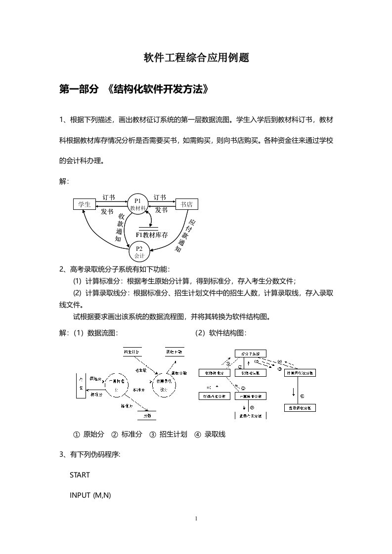 软件工程综合应用例题